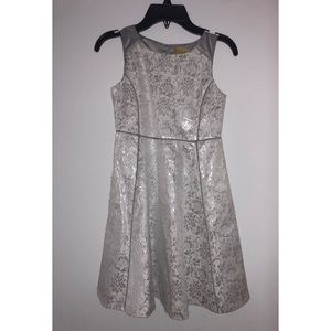 Beautiful Girls Silver and White Dress